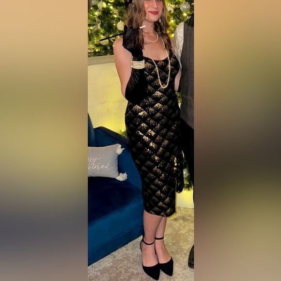 Anthropologie Sequin Midi Dress by Awaylee - Picture 7 of 16